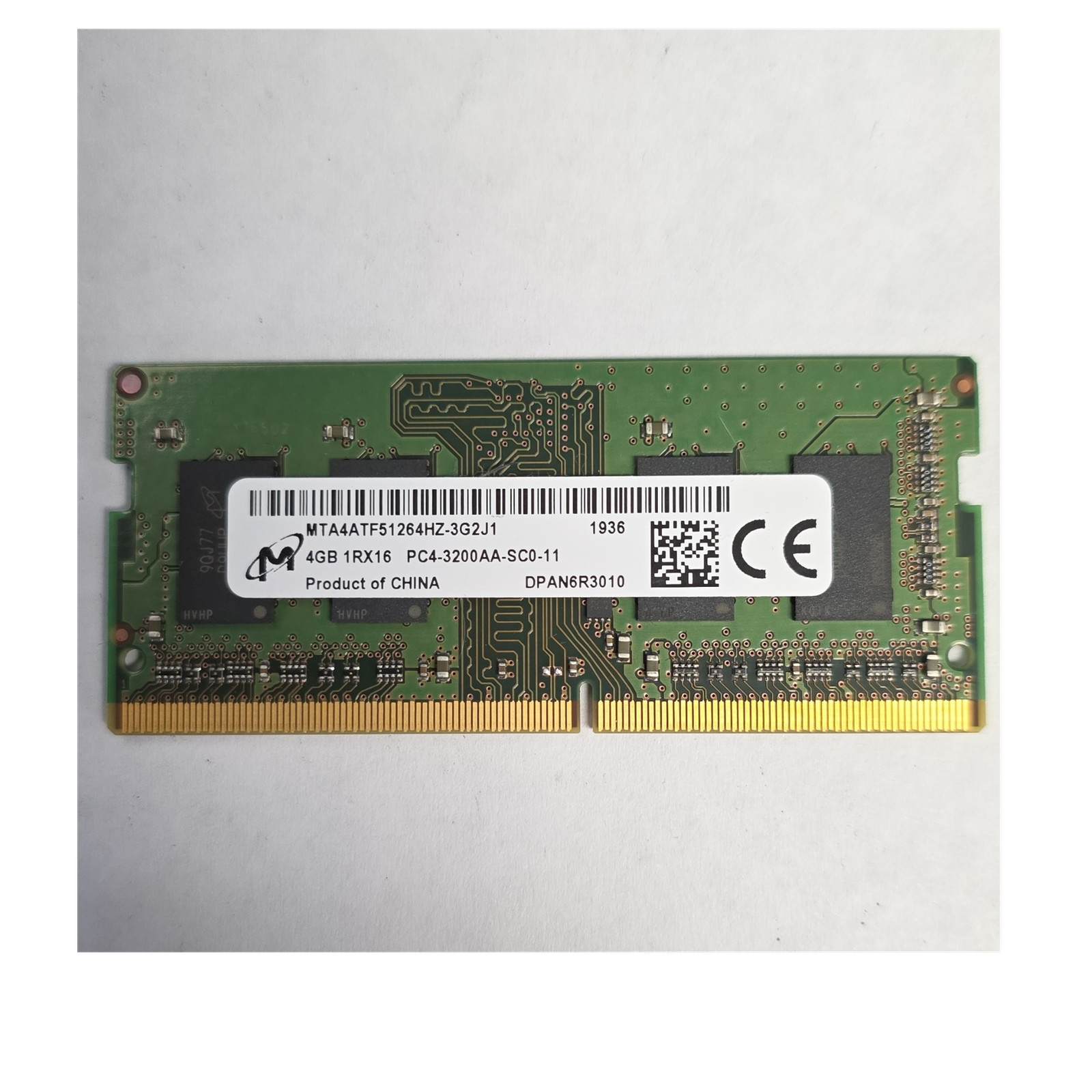 Micron 4GB (1x 4GB) DDR4 PC4-3200AA SO-DIMM 260-Pin RAM MTA4ATF51264HZ-3G2J1