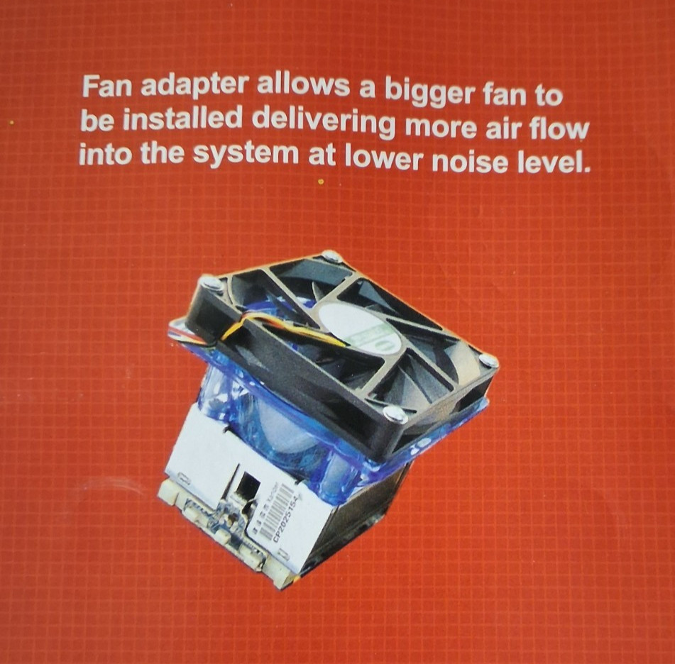 Mitron Fan Adapter 70mm to 80mm Clear Blue