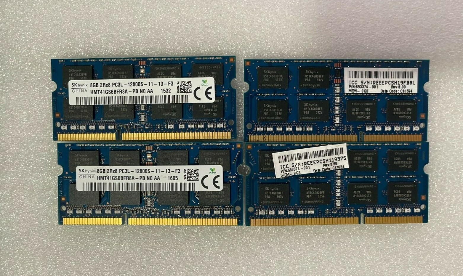 SK Hynix 32GB (4x8GB) SO-DIMM DDR3 1600 (PC3L-12800S) Memory (HMT41GS6BFR8A-PB)