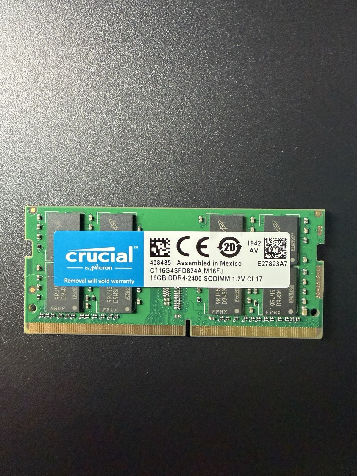 Crucial 16GB DDR4-2400 Laptop / Tiny PC RAM SO-DIMM PC4-2400 CL17 Tested Working
