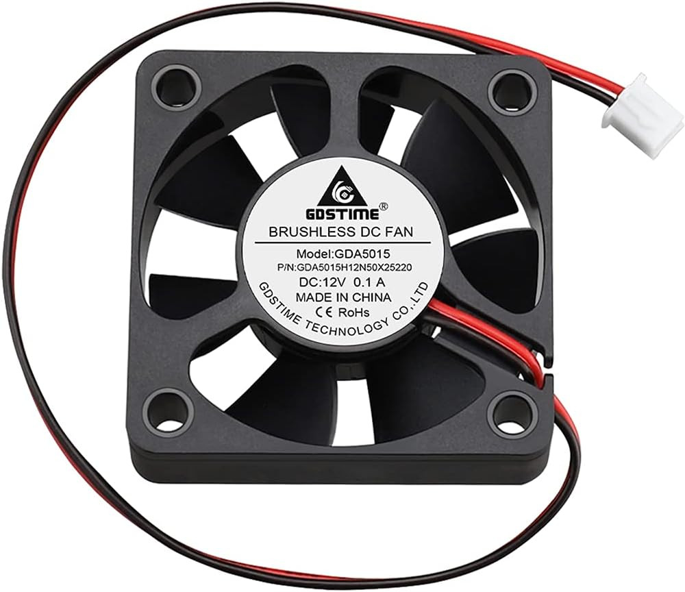 5015 50Mm X 50Mm X 15Mm 12V Dc Brushless Cooling Fan (2Pack)