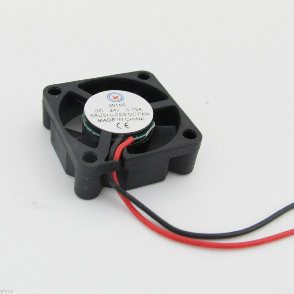 DC Brushless Cooling Fan 30mm x 30mm x 10mm 3010 2 pin 2.0 Connector 24V New