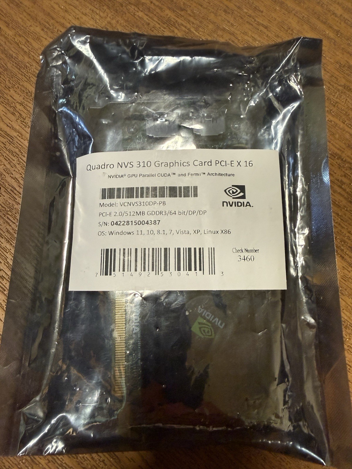 NVIDIA Quadro NVS 310 x16 Graphics Card 512mb