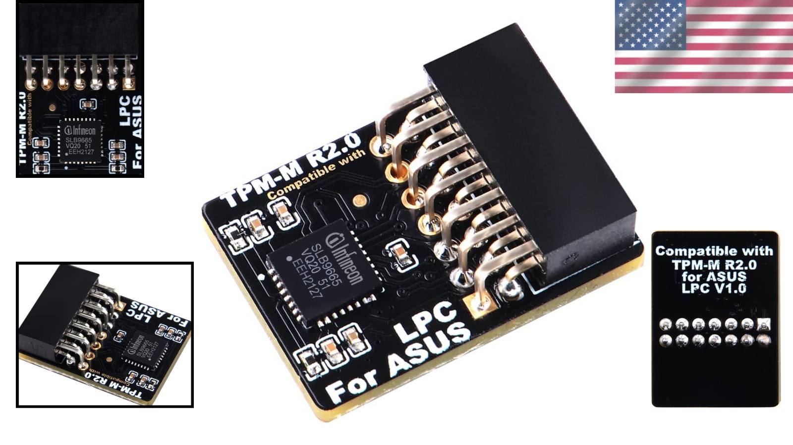 14-Pin LPC Module for ASUS with Infineon Chip – Enhance Security with TPM-M R2.0