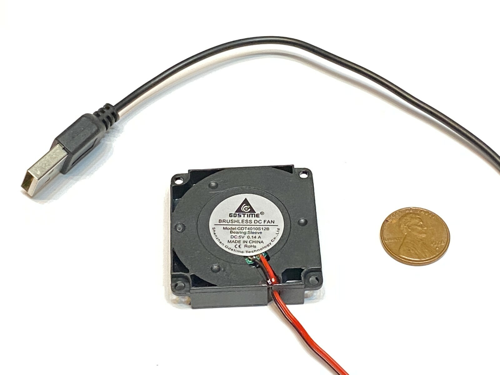 USB PLUG 40mm 5v fan Brushless Exhaust Centrifugal Blower 4010s Gdstime C35