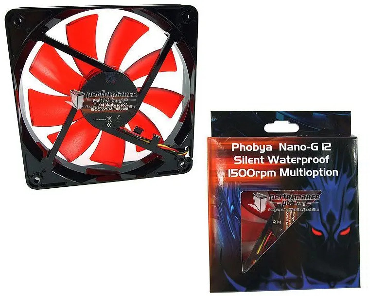 Phobya Nano-G 12 Silent Waterproof 1500rpm Mult 120x120x25mm 78215 4049469077600
