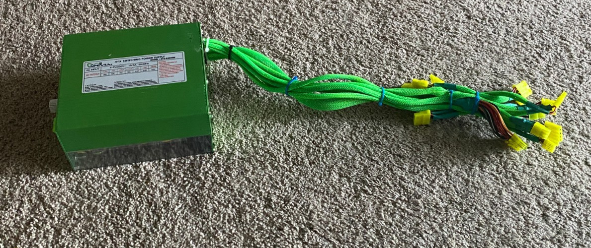 APEVIA AS500W ATX SWITCHING POWER SUPPLY