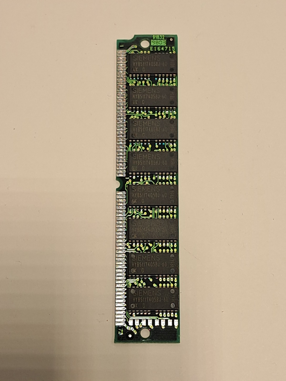 Siemens 4MB DRAM 72-Pin SIMM Parity RAM Module HYB5117405BJ-60