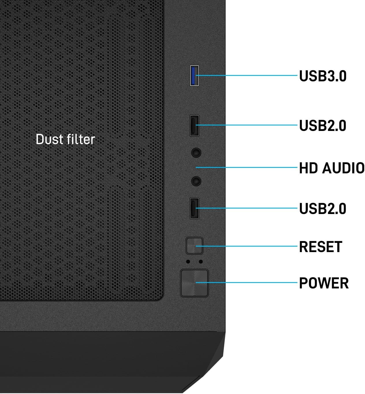DARKROCK Classico Storage Master ATX NAS Computer Case Mid Tower Black