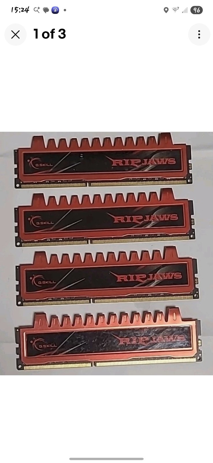 Lot Of 4 16GB G.SKILL Ripjaws Z DDR3-1600 PC3-12800 4×4GB F3-12800CL9Q-16GBRL