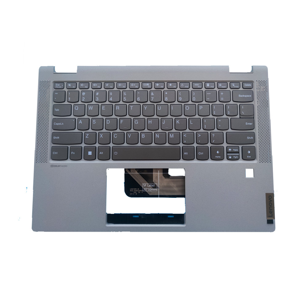 NEW For Flex 5-14ALC05 Laptop (ideapad)Palmrest Backlit Keyboard Platinum Grey
