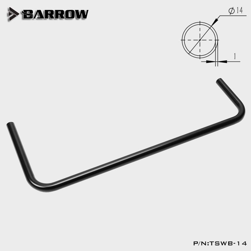 Barrow Chrome Plated Dual Elbow Copper Rigid Tube 14MM Black TSWB-14