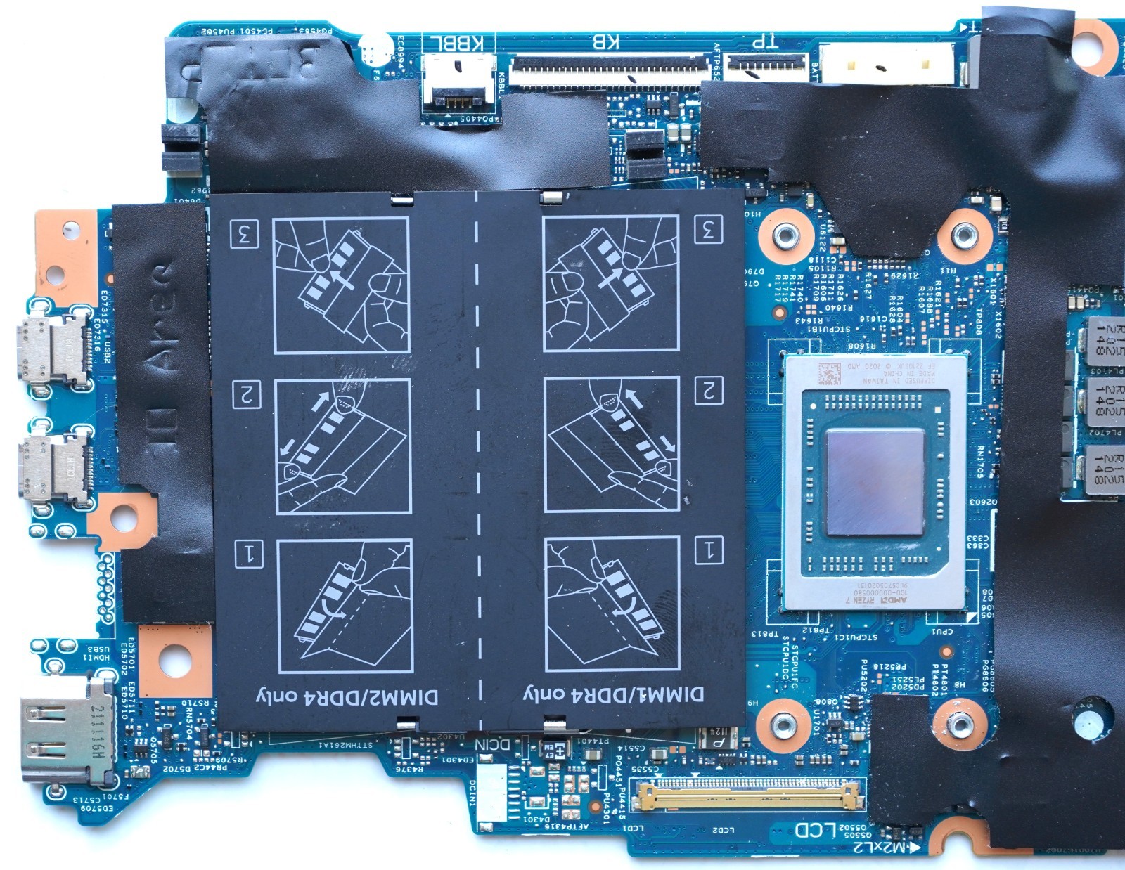 ✅️63KWG For Dell Inspiron 14 7425 2-in-1 Ryzen 7 5825U 213084-1 Motherboard✅