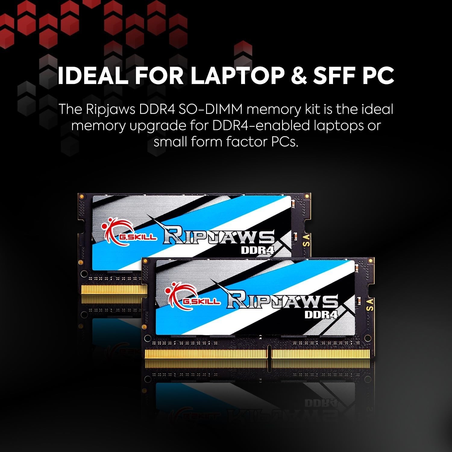 G.Skill Ripjaws 16GB DDR4 SO-DIMM Laptop RAM 2x8GB 2666MHz CL19 Fast Upgrade