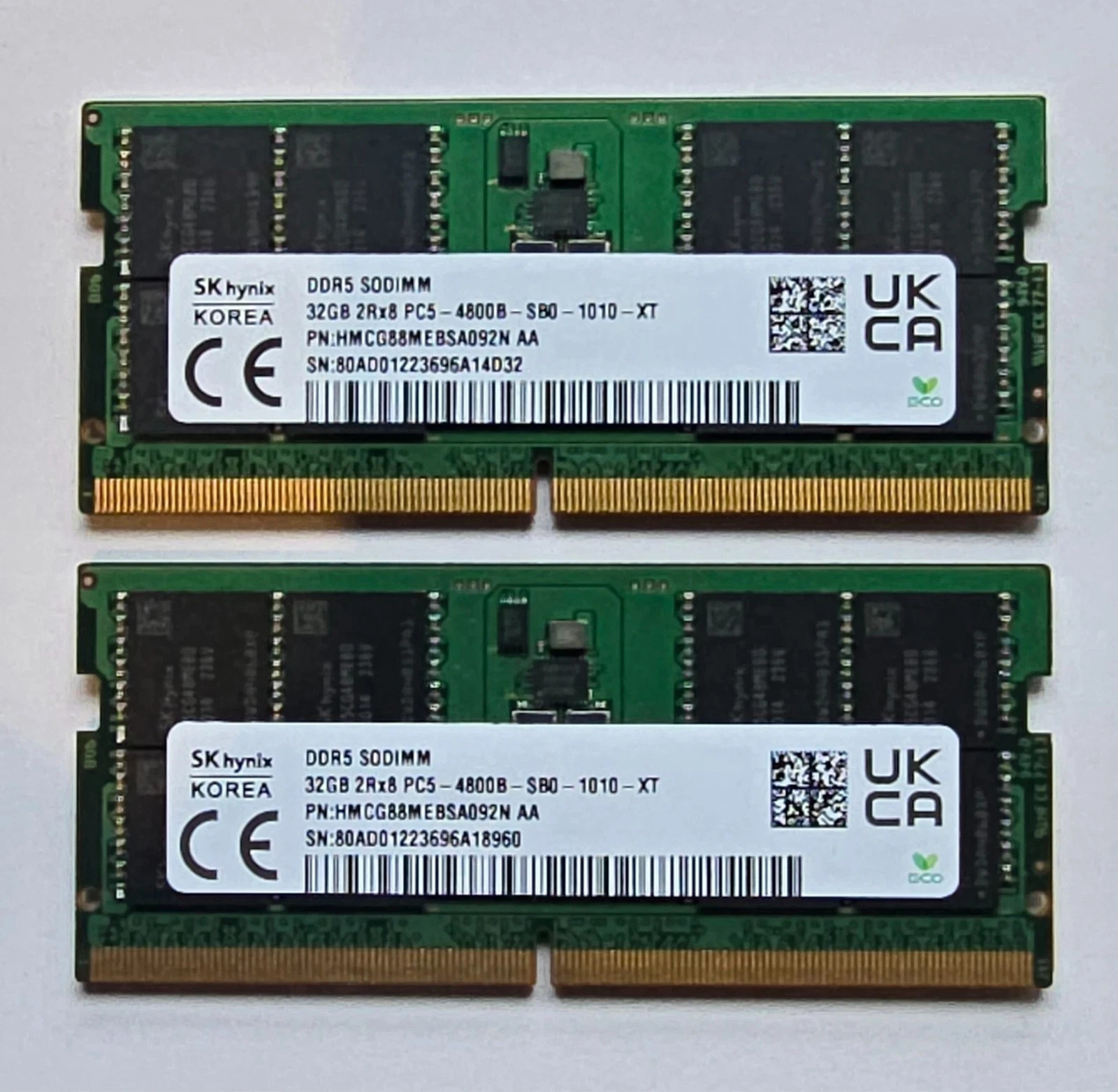 SK Hynix 64GB (2X32GB) DDR5-4800 SODIMM RAM PC5-38400 LAPTOP MEMORY-Fully Tested