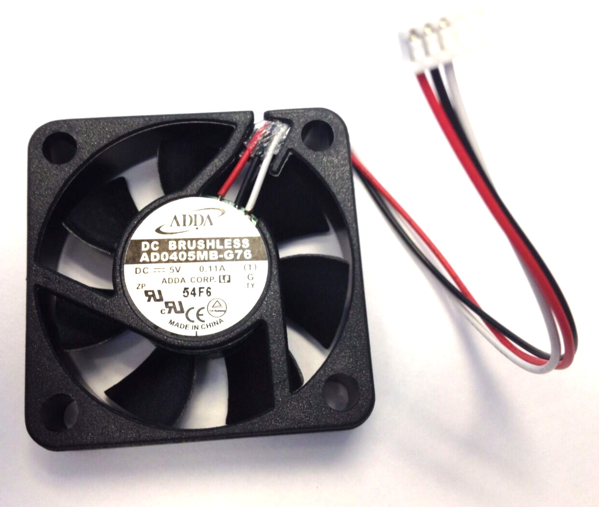 ADDA 40 X 10MM Ball Bearing Brushless 5VDC 10Pcs Fan .11 amp 3 Wire AD0405MB-G76
