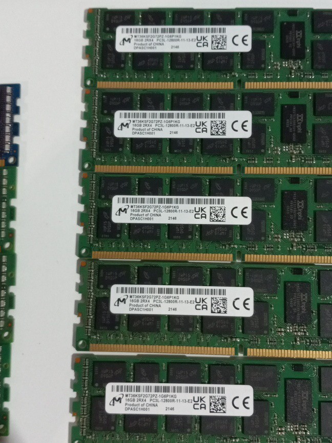 Lot of 17 16GB Server Ram Mixed Major Brands 16GB PC3L DDR3L
