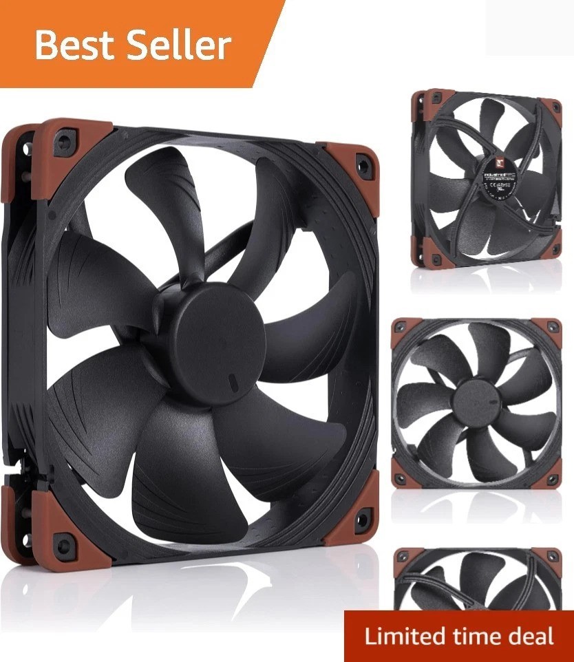 Heavy Duty Cooling Fan, 4-Pin, 3000 RPM 140mm, Black