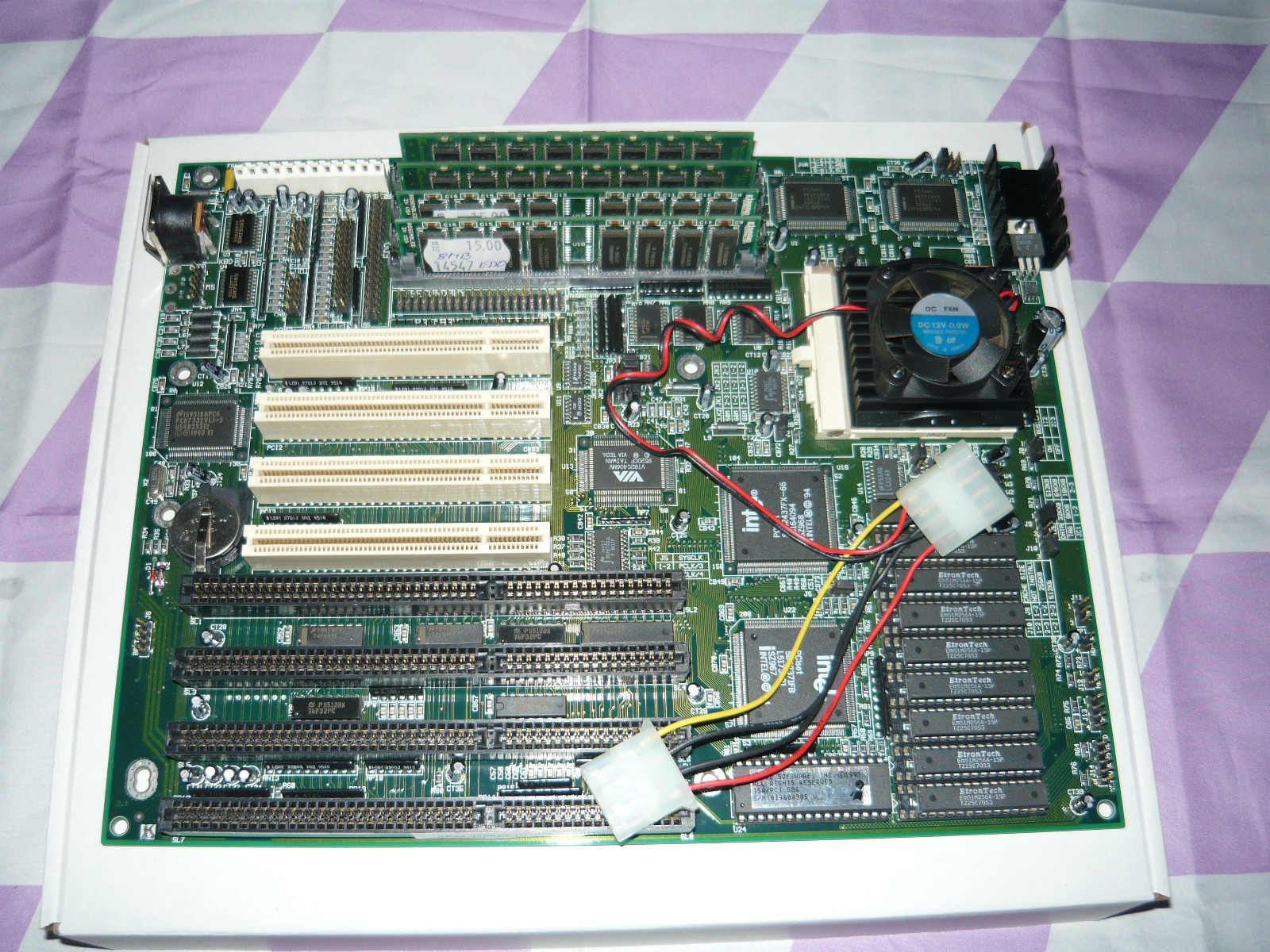 Vintage FIC PT-2000 Socket 5 Motherboard 32MB Pentium 90 FDIV Used Description