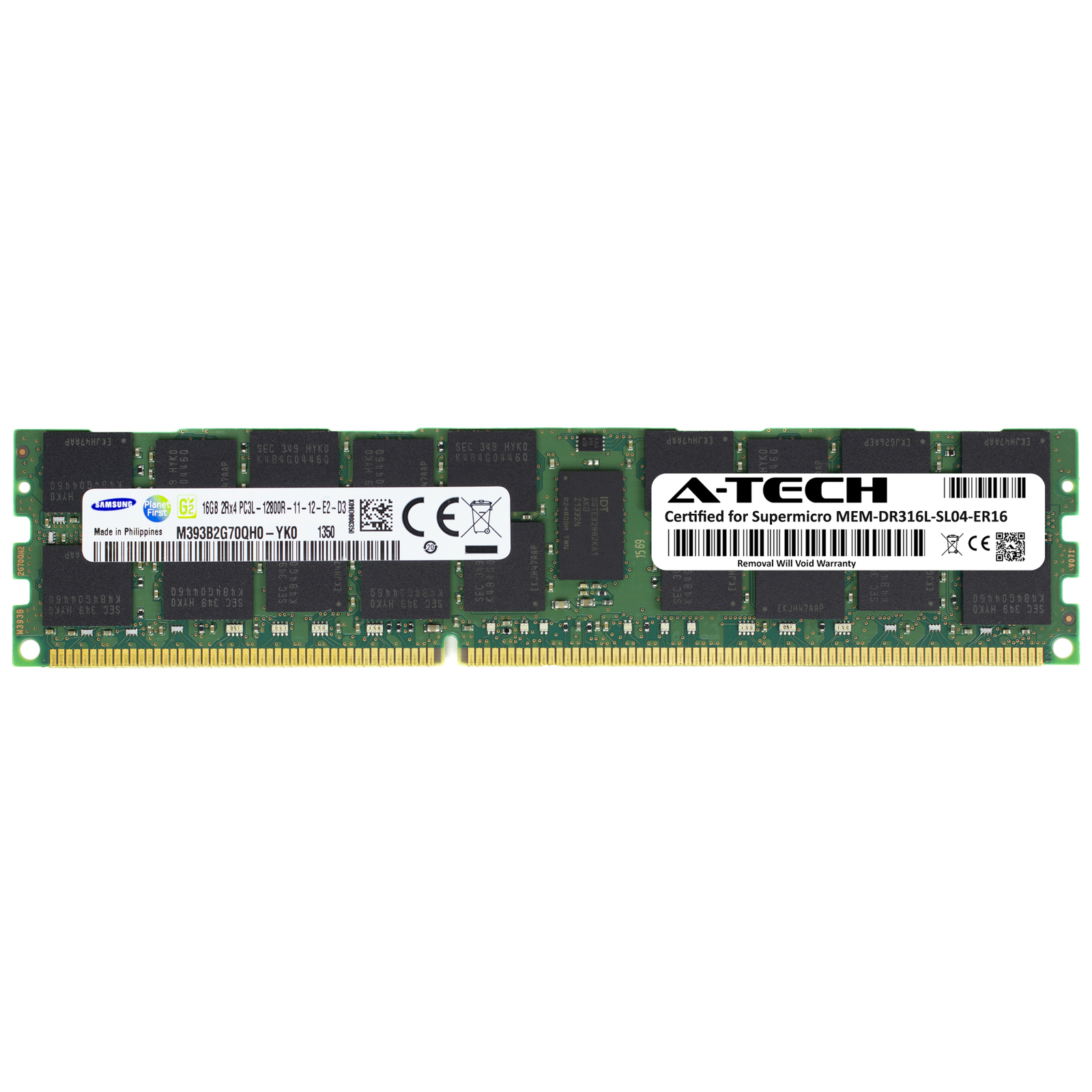 16GB PC3L-12800R Supermicro MEM-DR316L-SL04-ER16 Equivalent Server Memory RAM