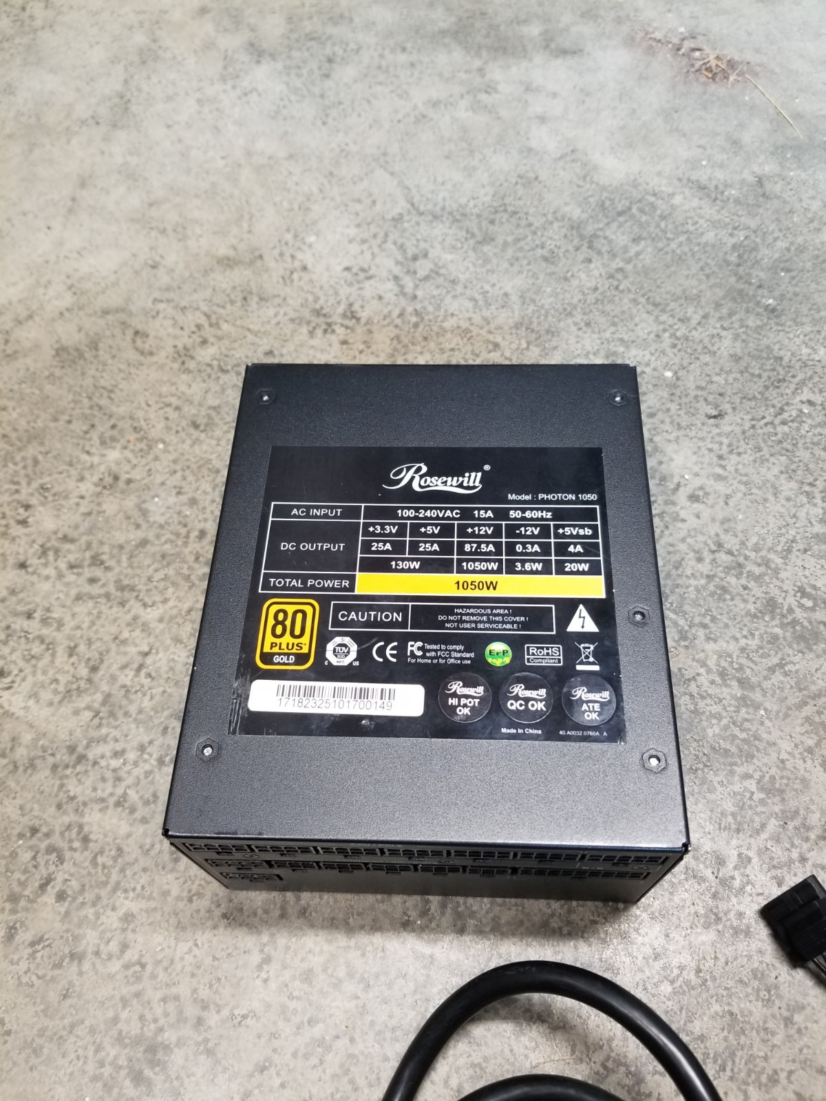 Rosewill Photon 1050 Full Modular Power Supply 1050W 80 Plus Gold
