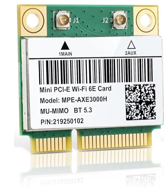 Intel AX210HMW WiFi Card, Wi-Fi 6E Laptop Wireless Card Mini PCIE Interface