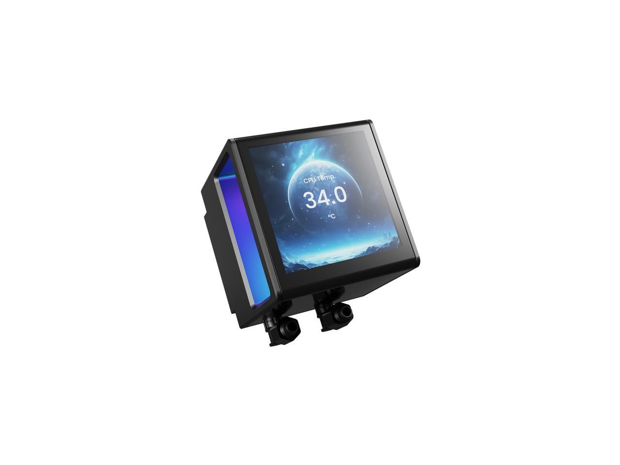 GAMDIAS CHIONE P5-240 Liquid CPU Cooler, 240mm AIO w/Customizable 3.4” IPS LCD,