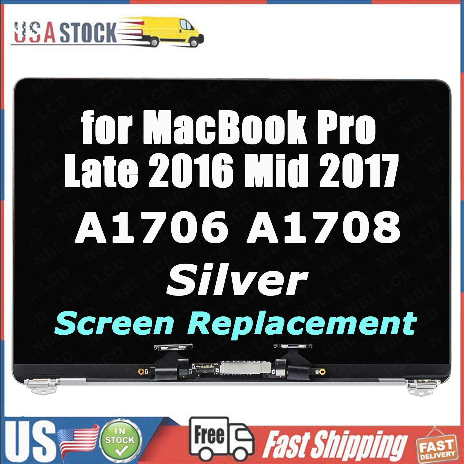 New for MacBook Pro A1706 A1708 Late 2016 Mid 2017 LCD Screen Display Assembly A