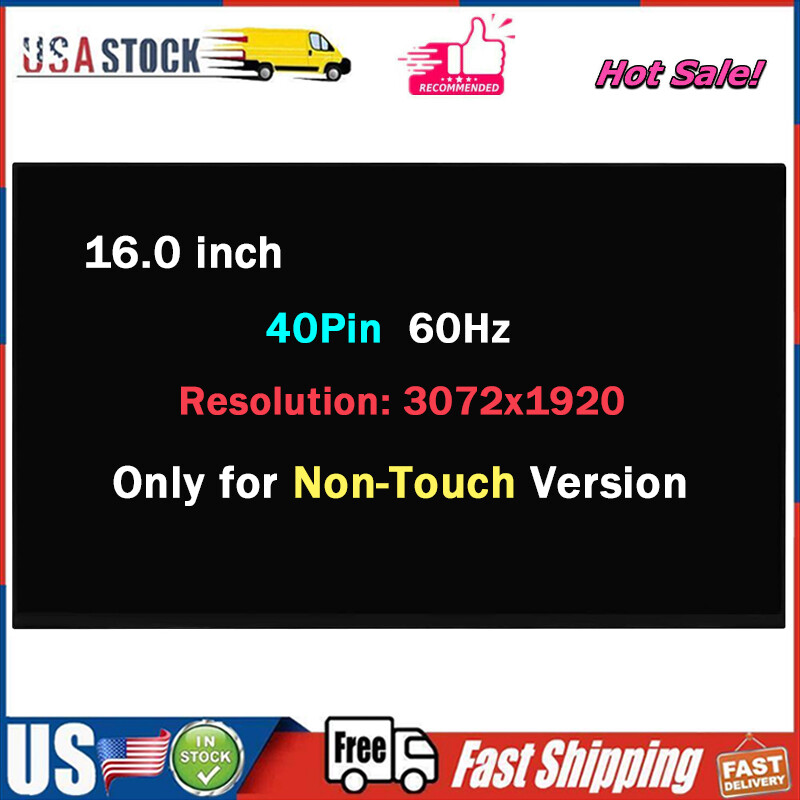 B160QAN01.0 16.0″ for Dell Inspiron 0XC0MJ XC0MJ LCD Screen Non-Touch 3072×1920