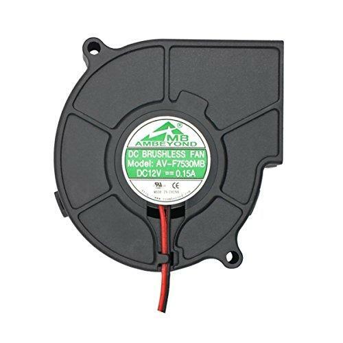 75mm x 30mm 7530 DC 12V Cooling Blower Fan, Dual Ball Bearing Brushless,