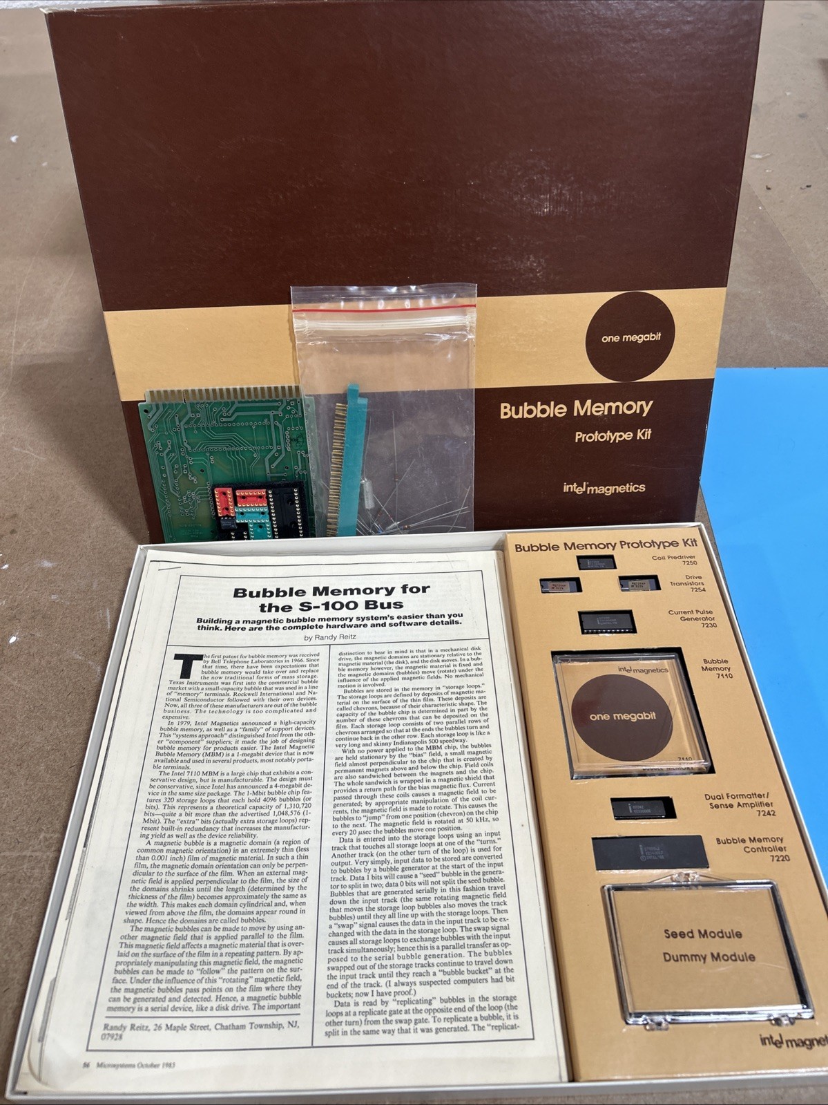 Rare NIB Intel Magnetics BPK-72 Bubble Memory Prototype Kit 7110,Complete W/Docs