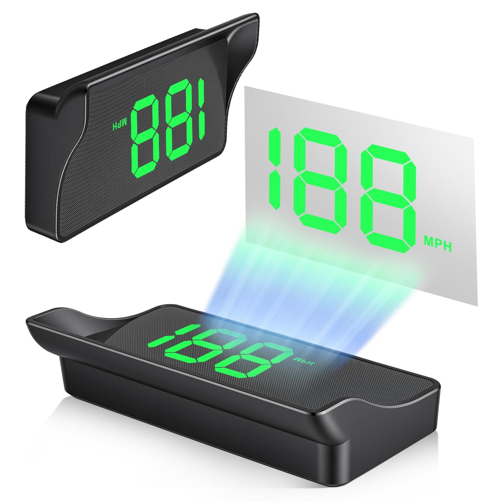 Heads up Display for Cars, USB Plug Digital GPS HUD Speedometer with HD Large Fo