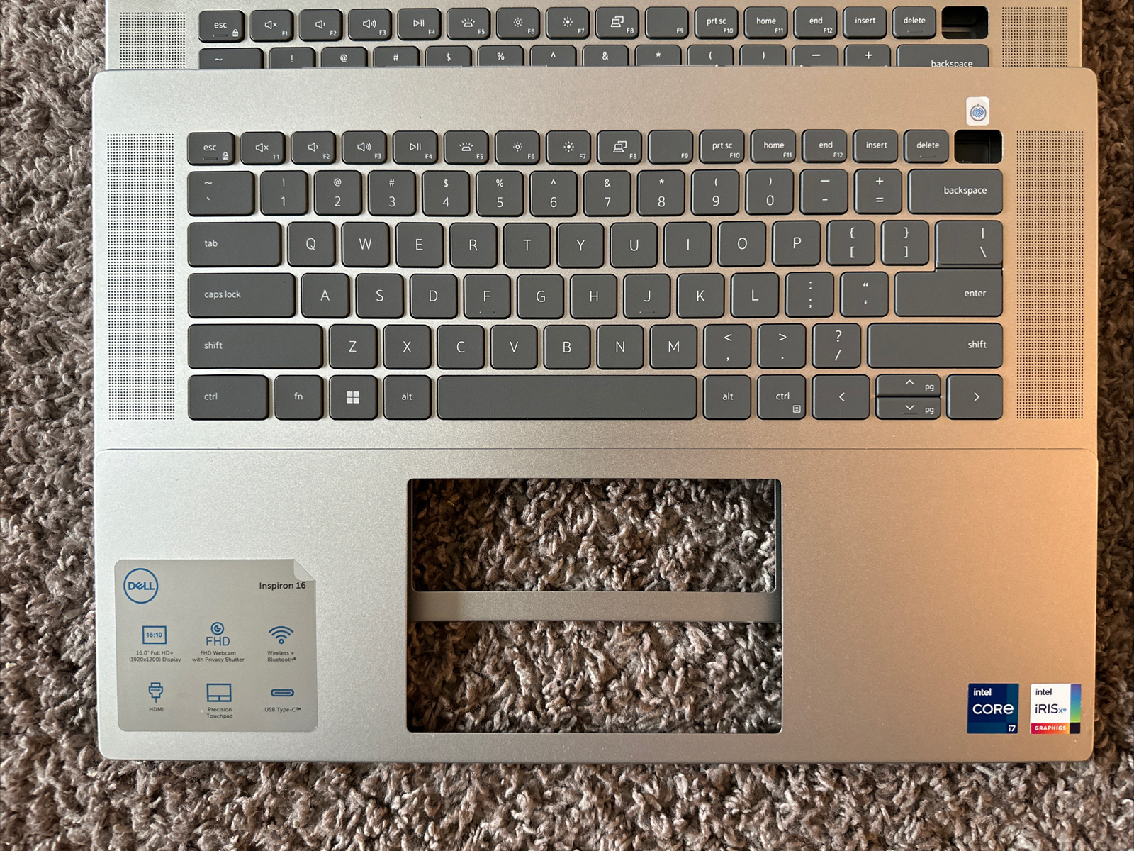 Dell Inspiron 16 5625 Laptop Palmrest Keyboard HJ5PC 0HJ5PC B38
