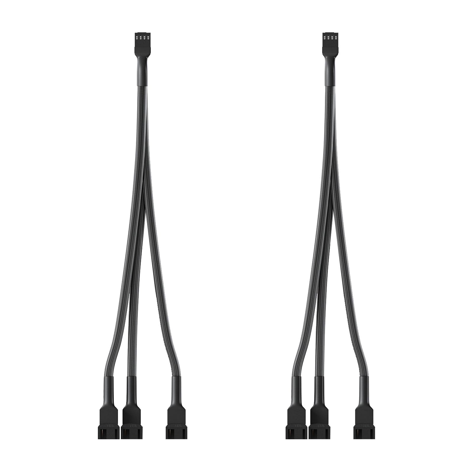 3 Way PWM Fan Splitter Cable, 2 Pcs 4 Pin PWM Fan Splitter, 1 to 3 Converter,…