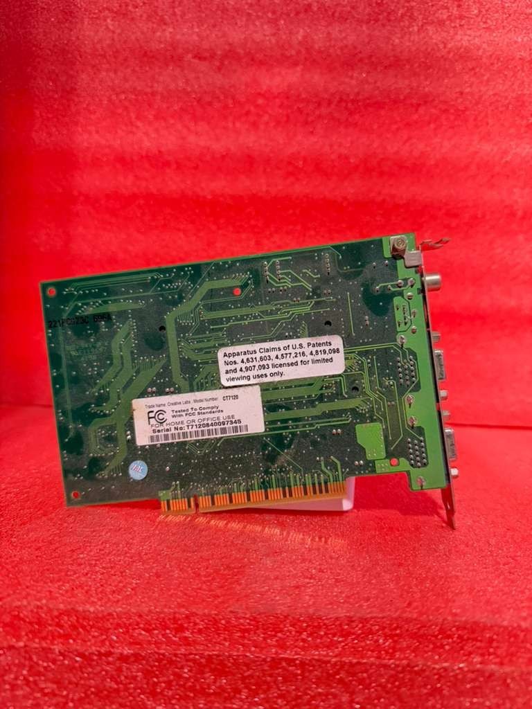 CREATIVE LABS PC-DVD DXR2 DECODER CARD CT7120 PCI 3D GRAPHICS VIDEO CARD