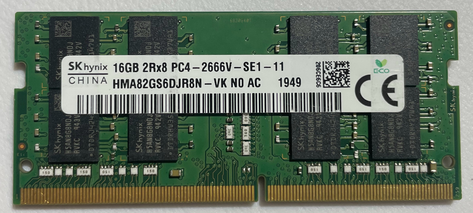SKHynix 16GB PC4 2666V DDR4 2Rx8 SODIMM Laptop RAM HMA82GS6DJR8N