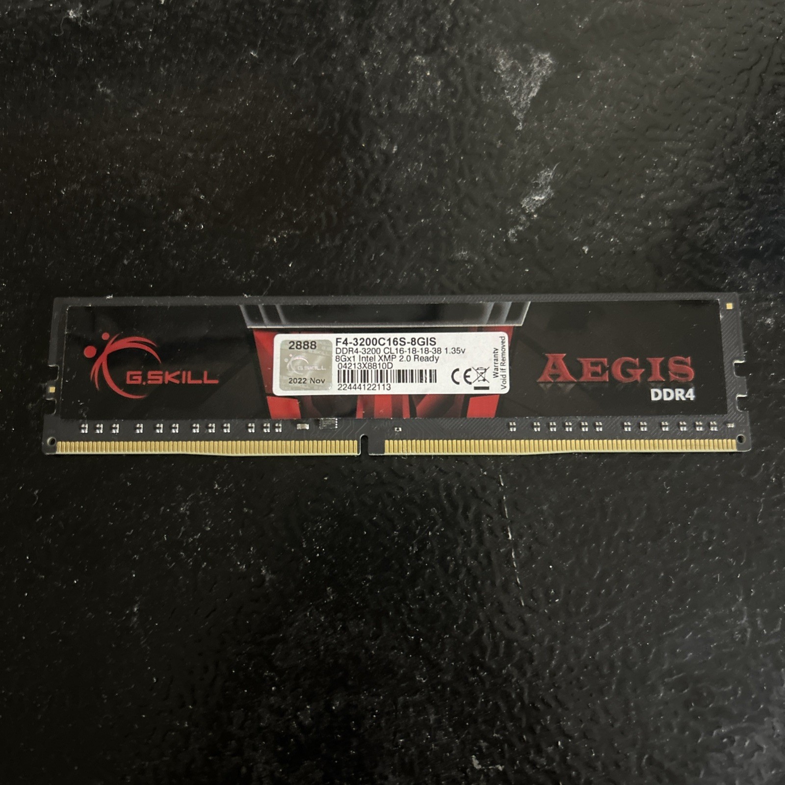 G. SKILL Aegis 8GB (1 x 8GB) PC4-21300 (DDR4-3200) Memory (F43200C16S-8GIS)