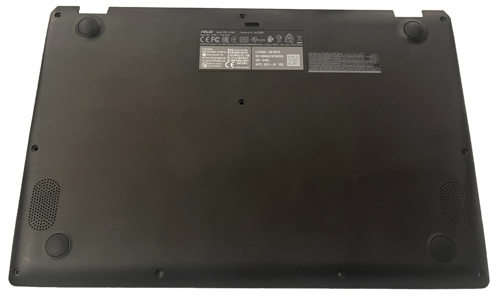BLACK: ASUS E410M R429M 3CBKWBAJN20 Bottom Cover