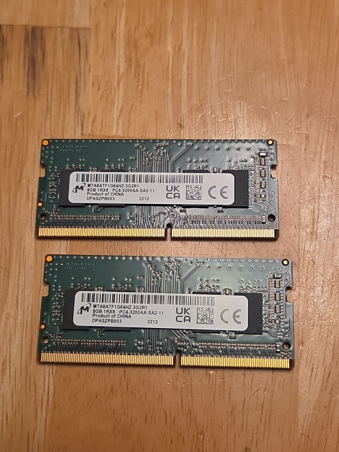 Micron 16GB (2x8GB) DDR4 SO-DIMM PC4-3200AA-SA2-11 RAM MTA8ATF1G64HZ