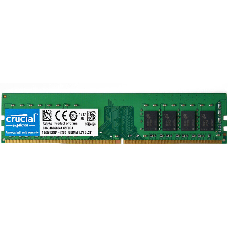 Crucial DDR4 16GB 3200Mhz PC4-25600 288pins Desktop Memory Dimm Ram 1x16GB