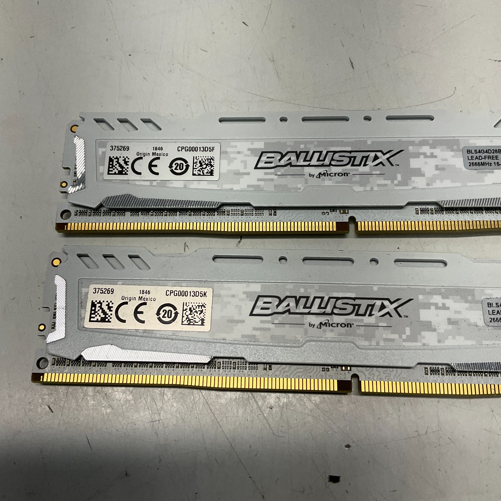 used Ballistic Sport Ram 8gb (2 4g Sticks) Memory 2666mhz BLS4G4D26BFSC.8FBD2