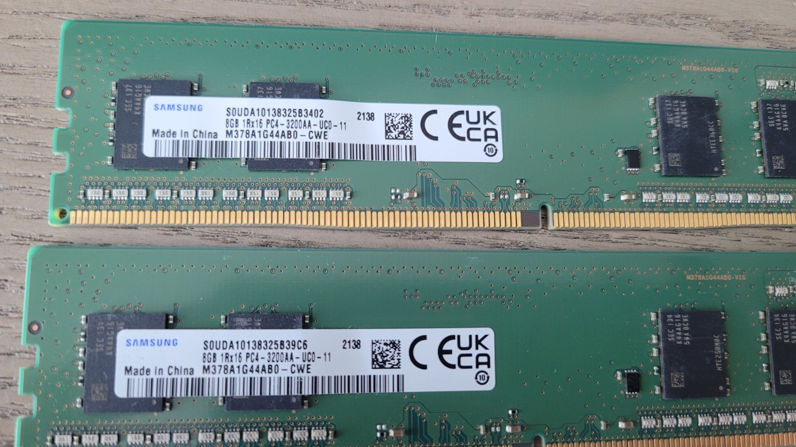 Samsung 16GB 2x8GB 1Rx16 PC4 3200AA RAM (#8)