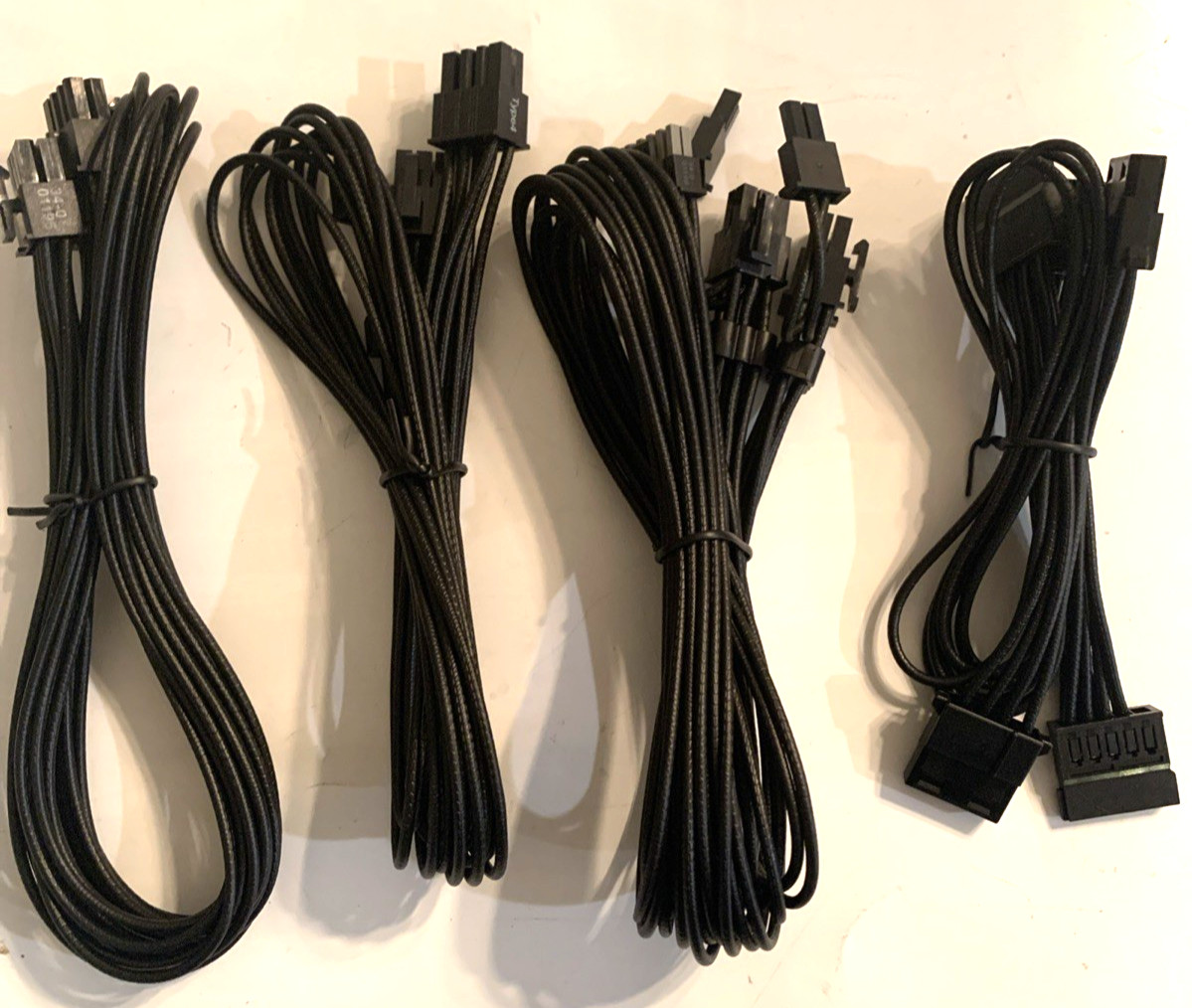 Lot of 4 Corsair RMe Series RM750e SATA CPU PCI-E Replacement Wires/Cables