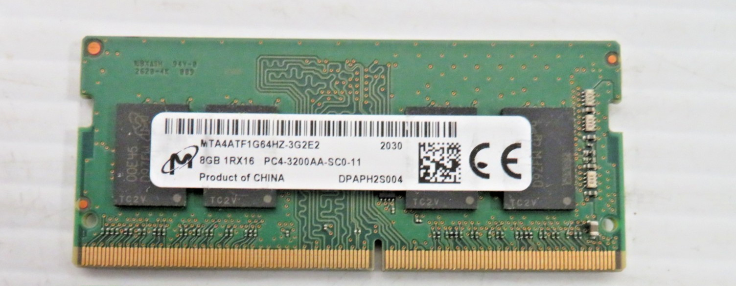 Micron 8GB (1x8GB) 3200MHz DDR4 SODIMM Memory RAM Kit MTA4ATF1G64HZ-3G2E2