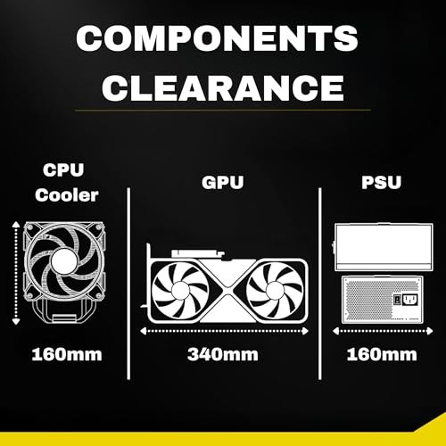 White ATX Mid Tower Gaming Computer PC Case with Side Tempered AURA GC2 E WH A