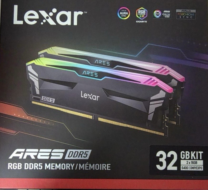 Lexar Ares 6400mhz 2x16Gb Cl32, speed like cl30 6000mhz (SK Hynix)