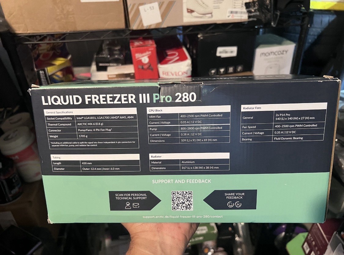 ARCTIC Liquid Freezer III Pro 280 Black PC Water Cooler AIO CPU Intel AMD
