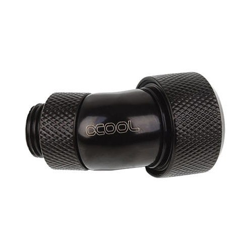 Alphacool Eiszapfen 16mm HardTube 45 Degree Rotary Rigid Tubing Fitting – Black