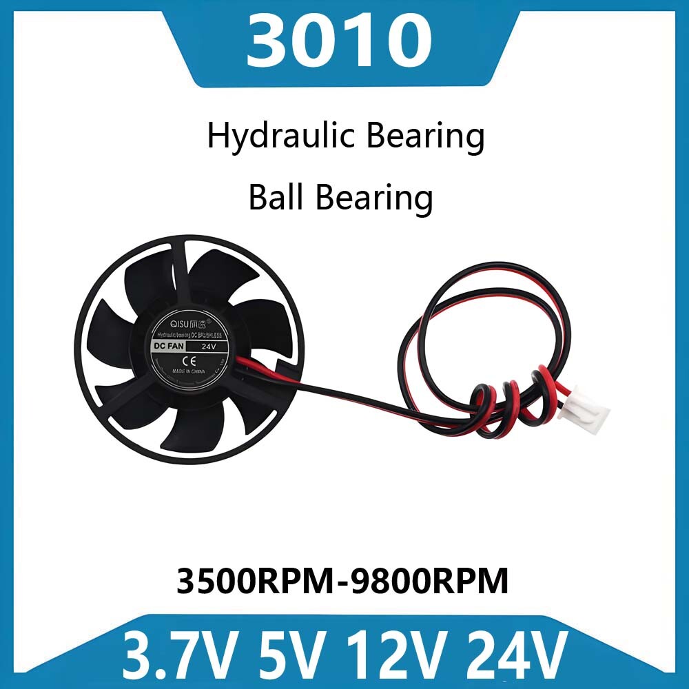 4010 Round Quiet Mini Cooling Fan DC Brushless Hydraulic Bearings 5V 12V 24V