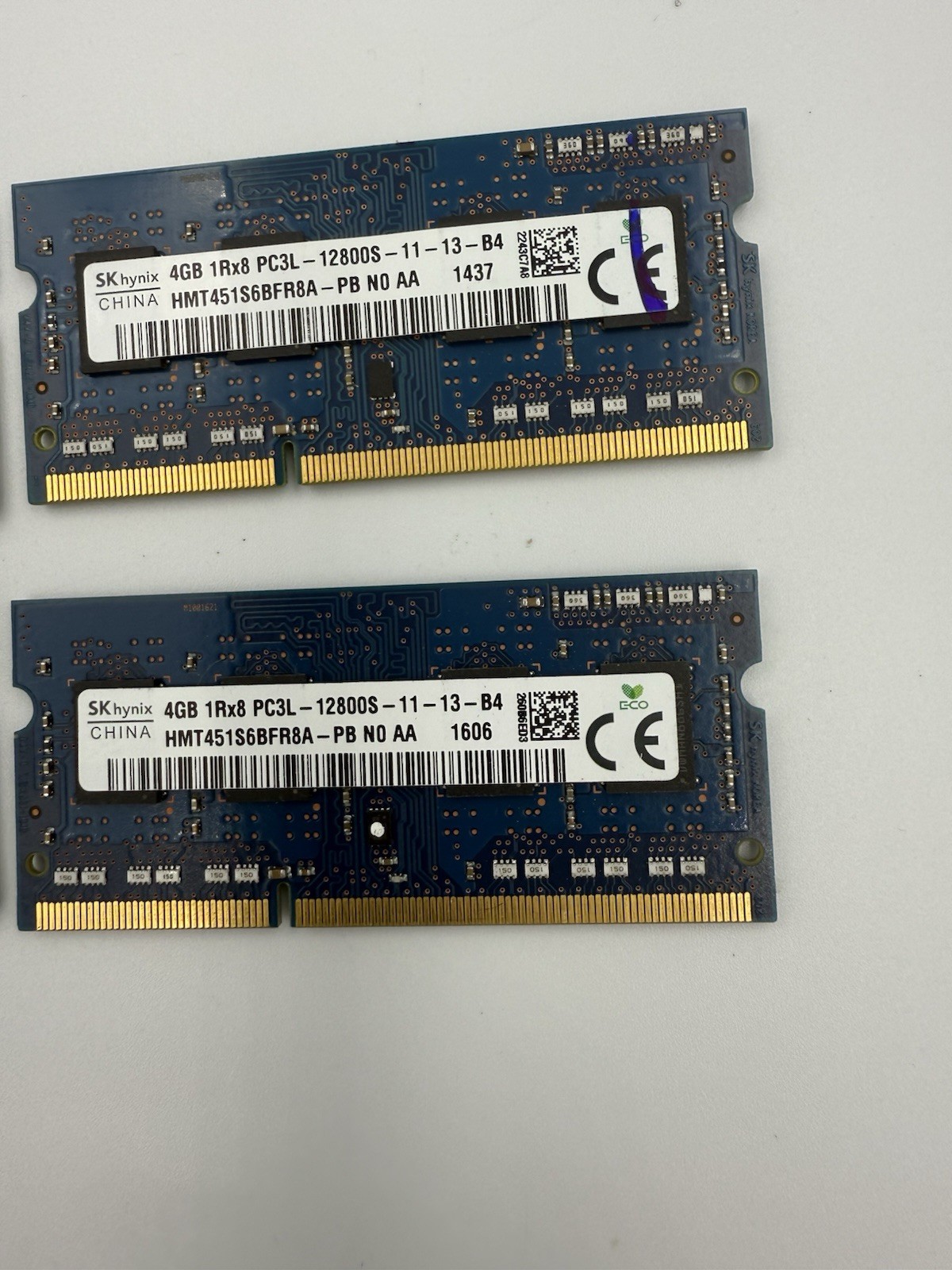 SK Hynix 4GB 1RX8 PC3L-12800S-11-13-B4 Laptop Memory Sodimm Lot of 4 #14